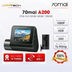 Camera hành trình 70mai A200 ghi hình trước sau 1080P HDR giá rẻ