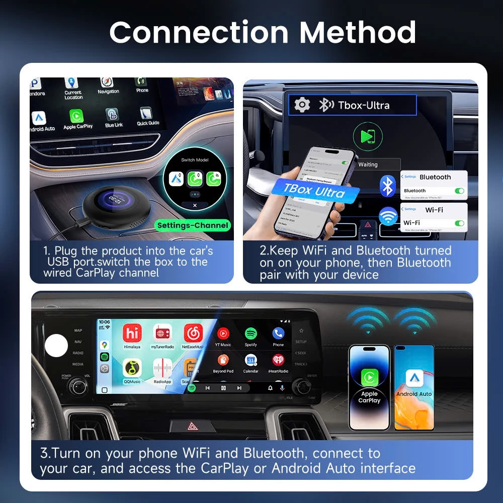 Android Box Carlinkit Tbox Ultra 3 8 Lắp đặt Android box Carlinkit tbox ultra