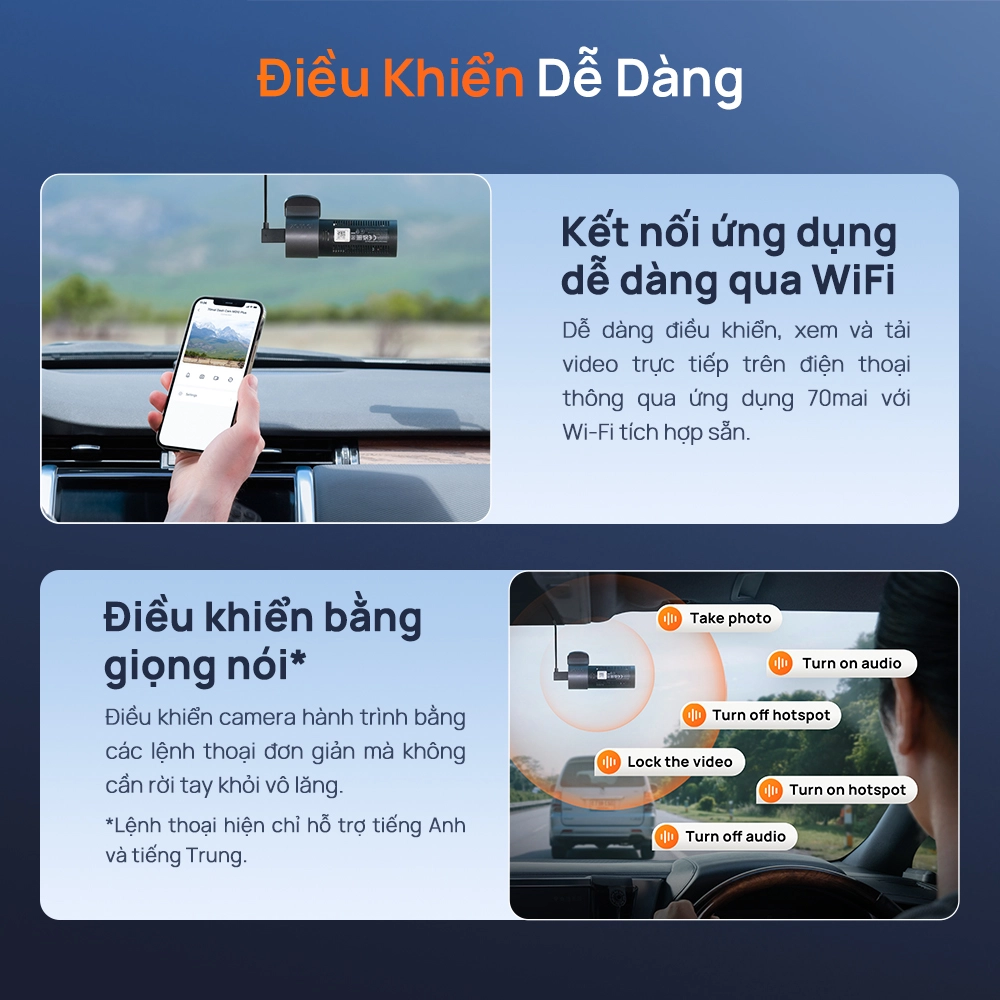 Kết nối App 70mai nhanh chóng qua Wi-Fi